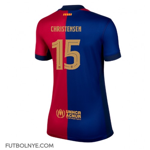 Camiseta Barcelona Andreas Christensen #15 Primera Equipación para mujer 2024-25 manga corta